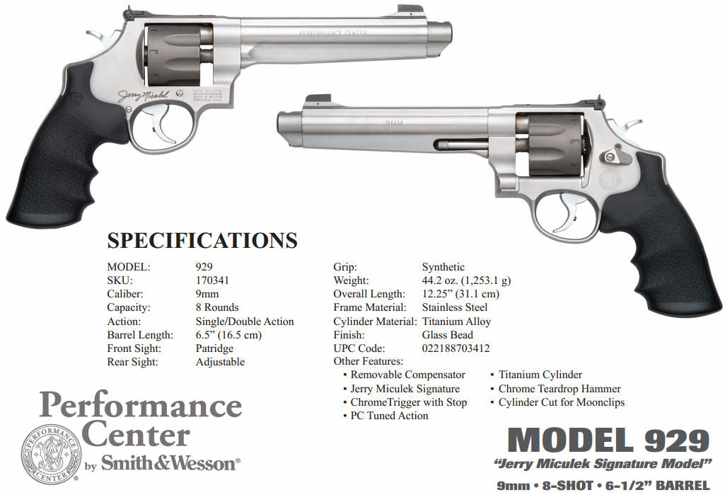 SMITH And Wesson 929 9mm 6.5" Ss As 8rd