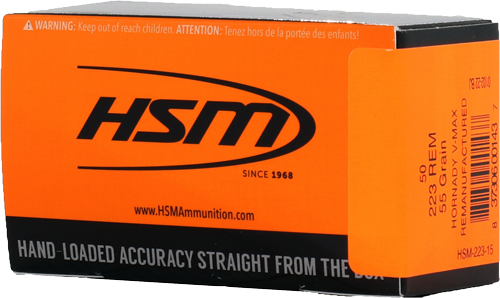 HSM Rmfg 223 55gr Hornady Vmax