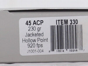 UNDERWOOD 45 ACP 230GR JHP