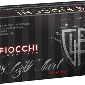 FIOCCHI 38 S&W SHORT 145GR FMJ