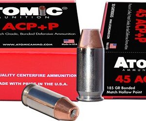 ATOMIC 45 ACP +P 185GR BONDED