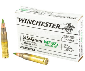 WIN 556 M855 62GR FMJ GRNTIP 20/1000