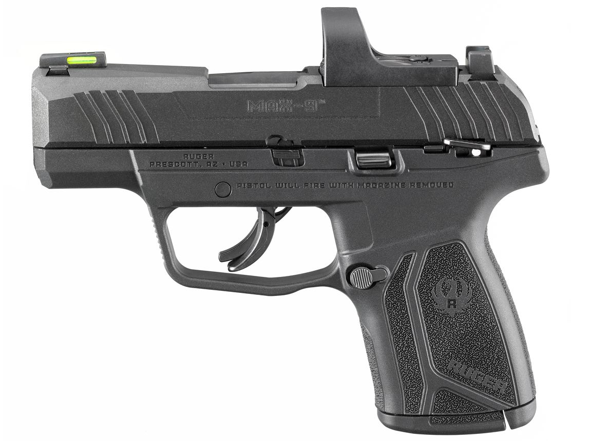 RUGER Max-9 9mm Blk/blk 12+1 Red Dot