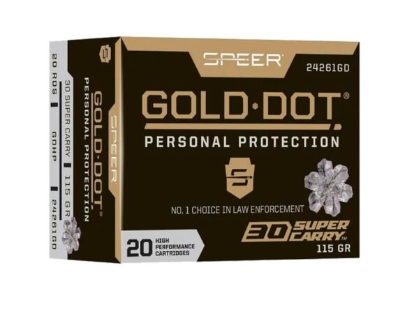 SPEER AMMUNITION GOLD DOT 30SC 115GR HP 20/200