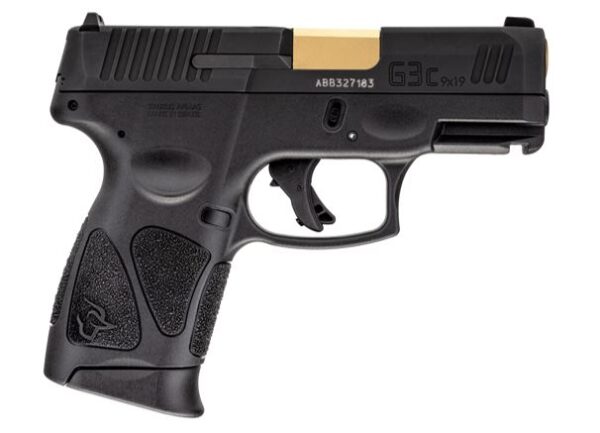 TAURUS G3C 9MM BLK/BLK GOLD BBL 12+1