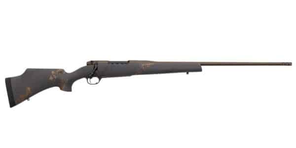 Weatherby Mark V Camilla Ultra Lightweight Carbon 6.5 Creedmoor Rifle 3rd Magazine 22" Barrel Fiberglass Stock Black Grey Gold