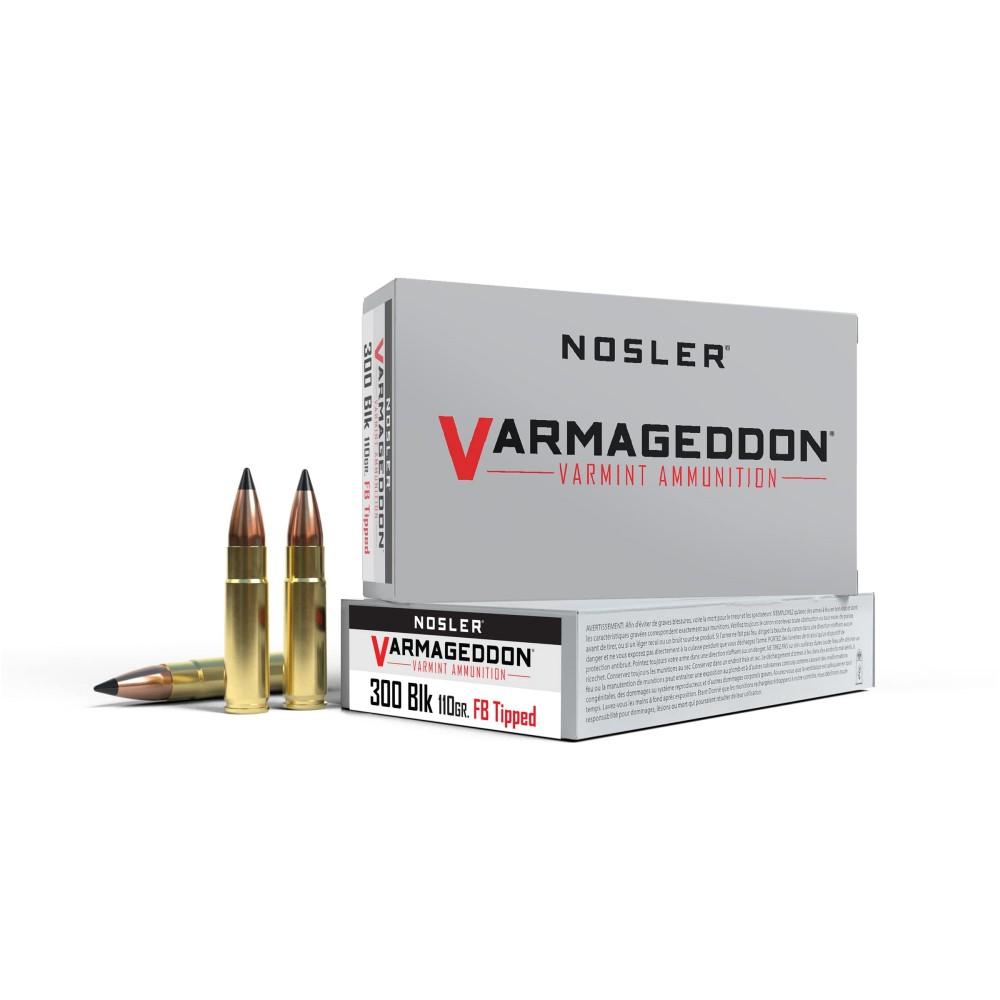 NOSLER Varmegeddon Rifle Ammunition .300 Aac 110 Gr Bsb 2200 Fps 20/ct