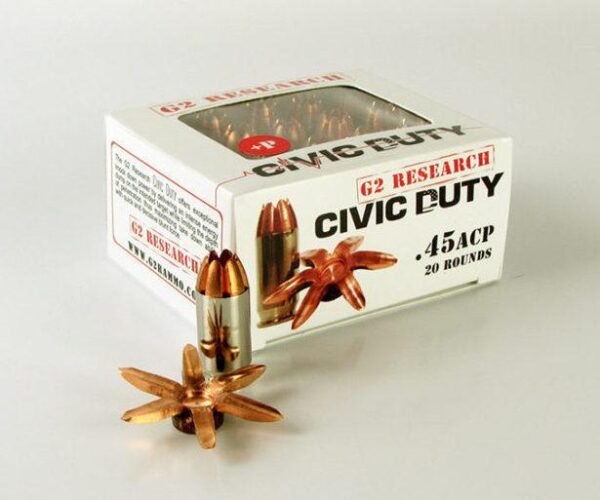 G2 Research Civic Duty Ammunition .45 ACP CHP 20/ct