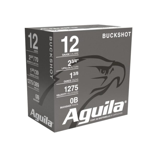 Aguila Field Shotshells 12ga 2-3/4" 1275 fps #0 25/ct