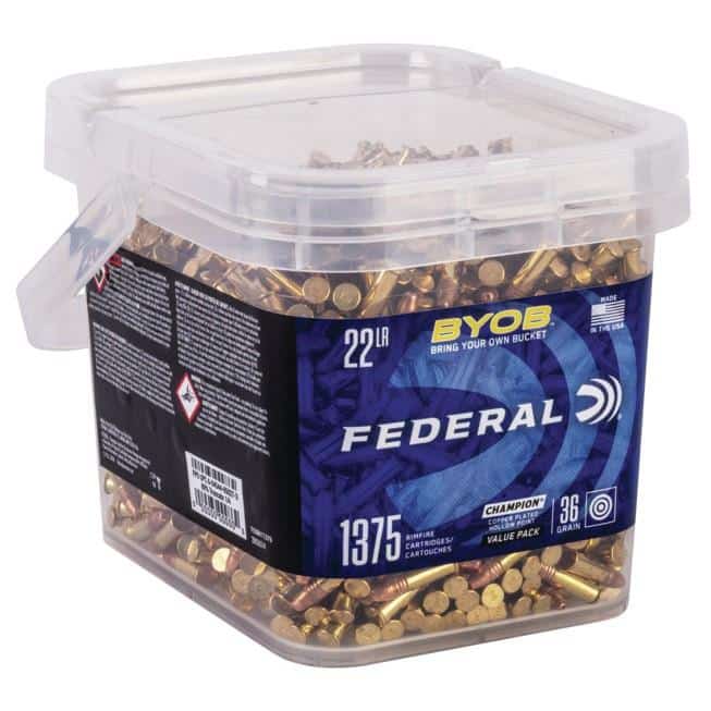 FEDERAL Champion Byob Rimfire Ammunition 22 Lr 36 Gr. Cphp 1260 Fps 1375/ct