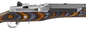 RUGER MINI-14 5.56MM LAMINATED - CHEVRON BROWN/BLACK STOCK SS