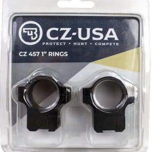 CZ 457 1" ALUMINUM SCOPE RINGS - 11MM DOVET MATTE BLACK