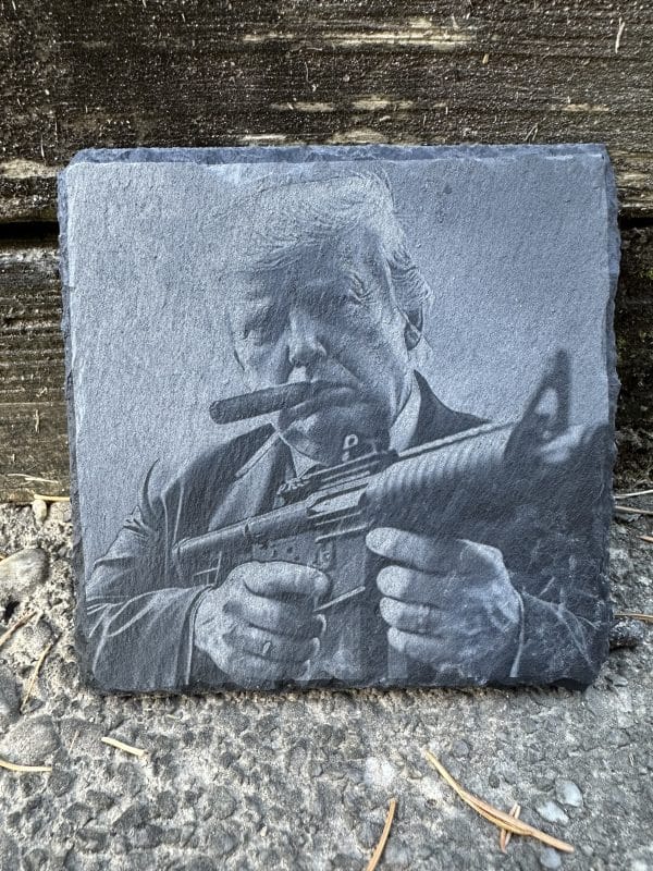 Trump Gangster Slate Coasters (set of 4)