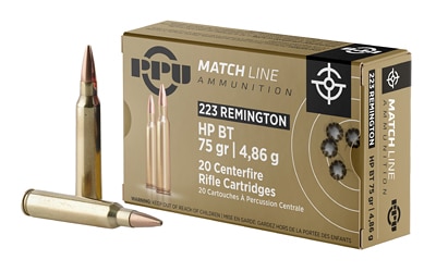 3PU .223 Rem Match 75gr Hpbt 20/1000