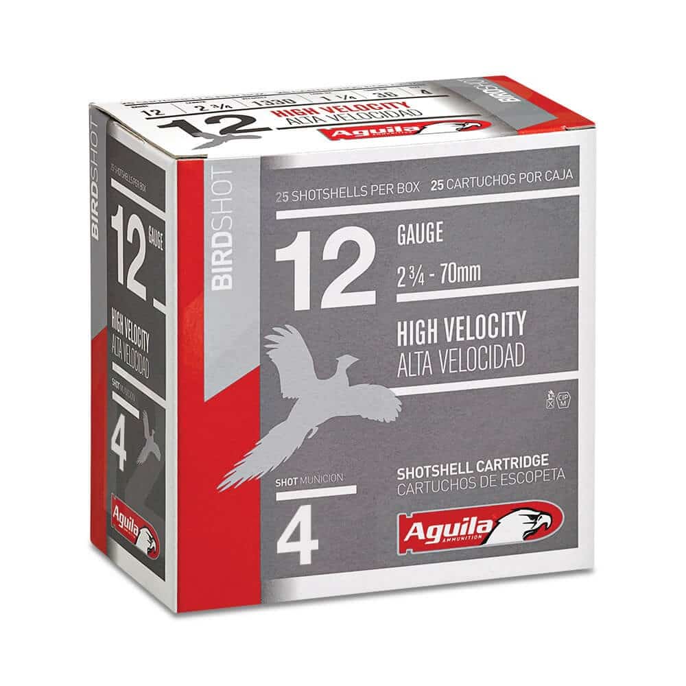 AGUILA Ammunition 12ga Birdshot 2.75 Inch Shotgun Shells - #4 Shot | 1.25oz | 1330 Fps | 25rd Box