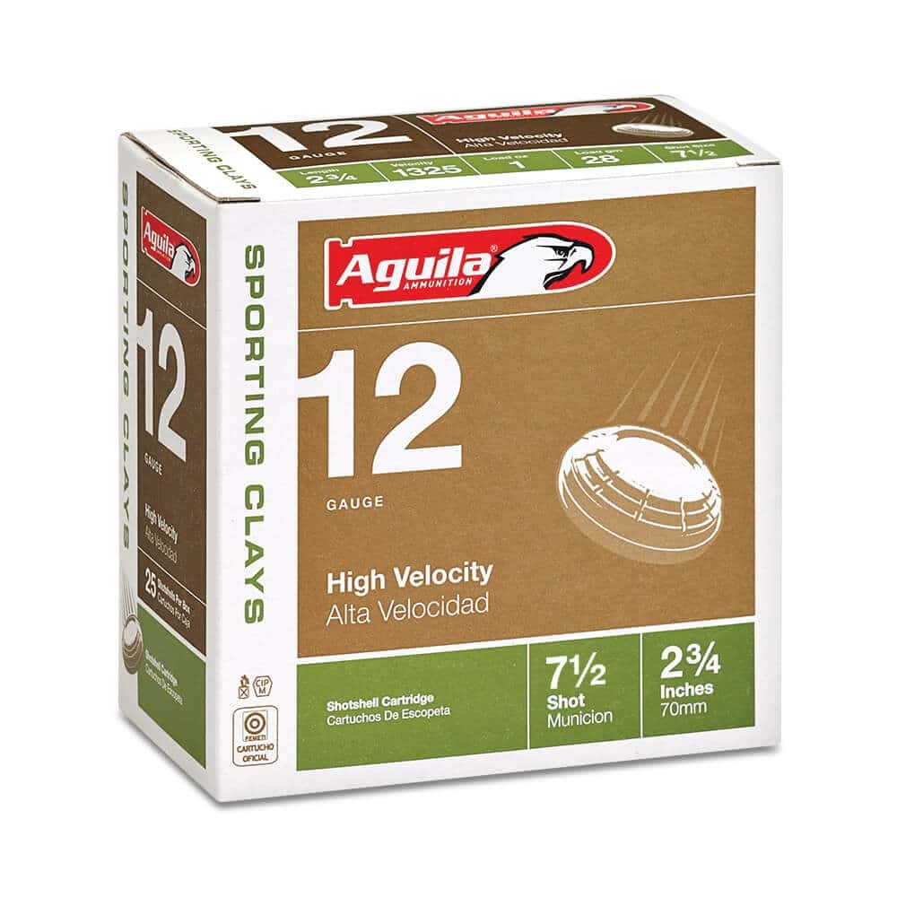 AGUILA Ammunition Sporting 12ga Birdshot 2.75 Inch Shotgun Shells - #7.5 Shot | 1oz | 1325 Fps | 25rd Box