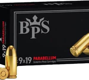 BPS 9MM 124GR FMJ 50RD - 20BX/CS BRASS CASE