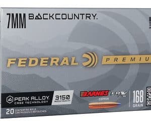 FED GLD MDL BARN 7MM BC 168GR 20/200