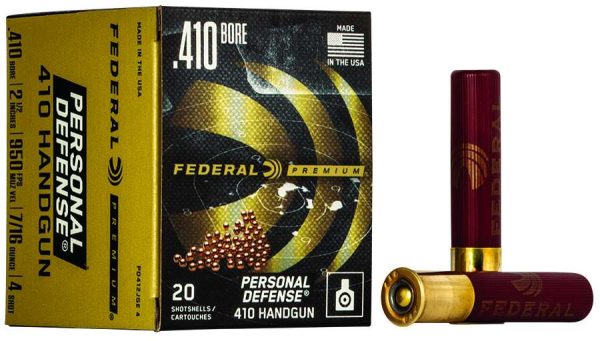 FEDERAL PERSONAL DEFENSE AMO 410GA 2-1/2" #4 BUCK 20RD (10 BOX CASE)