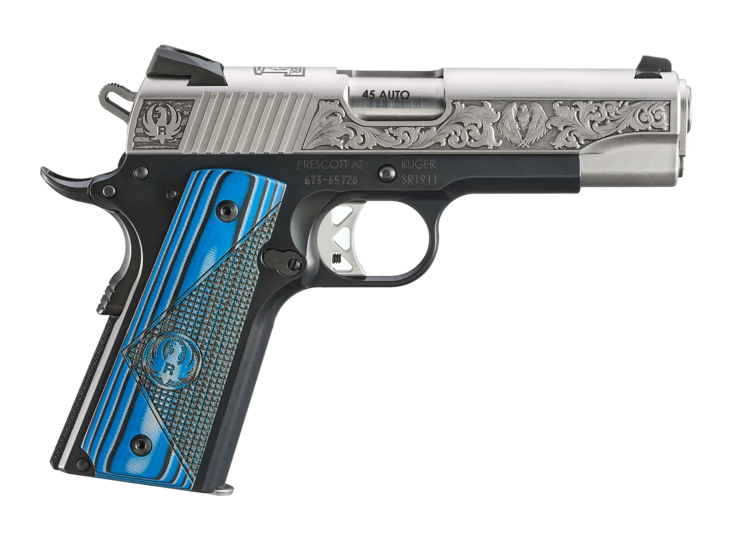 RUGER Sr1911 Cmdr 45acp Blue Grip