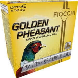 FIOCCHI GOLDEN PHEASANT 12GA - 2.75" 1-1/4OZ #6 25RD 10BX/CS
