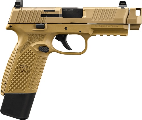 FN 545 Mrd Qd Compensator 45 - Acp Nms 2-10 Rd Mags Fde
