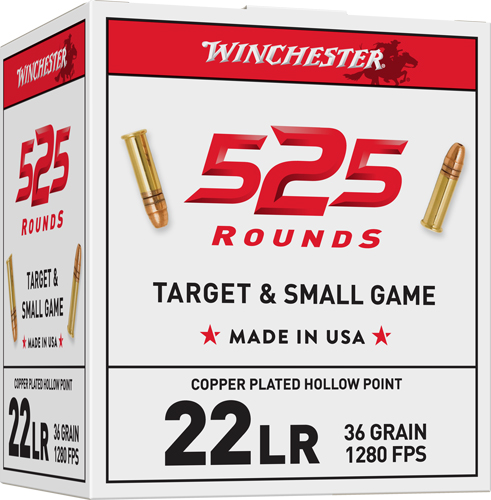 WINCHESTER 22LR 36GR PLATED HP - 1280FPS 525RD 10BX/CS - Image 2