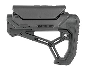 FAB DEF AR15 STOCK W/CHEEK REST BLK