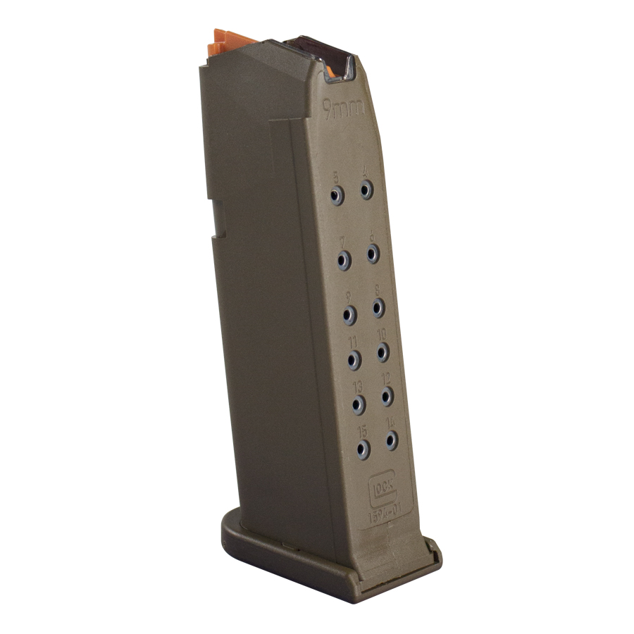 GLOCK MAGAZINE G19 9MM 15RD FDE PKG