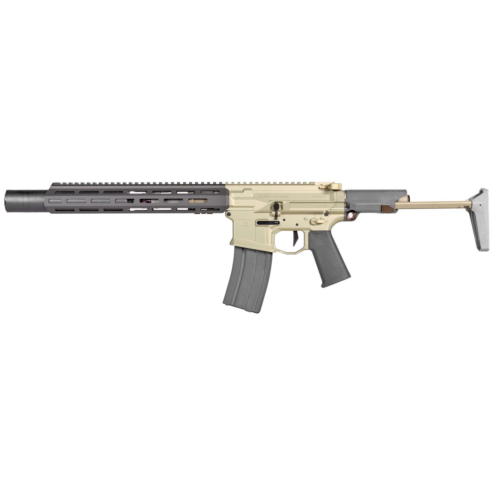 Q HONEY BADGER SBR SD 300BLK 7" BLK/GRY 1-30RD MAG SUPPRESSOR (Q-HB-SILENCER) - Image 3