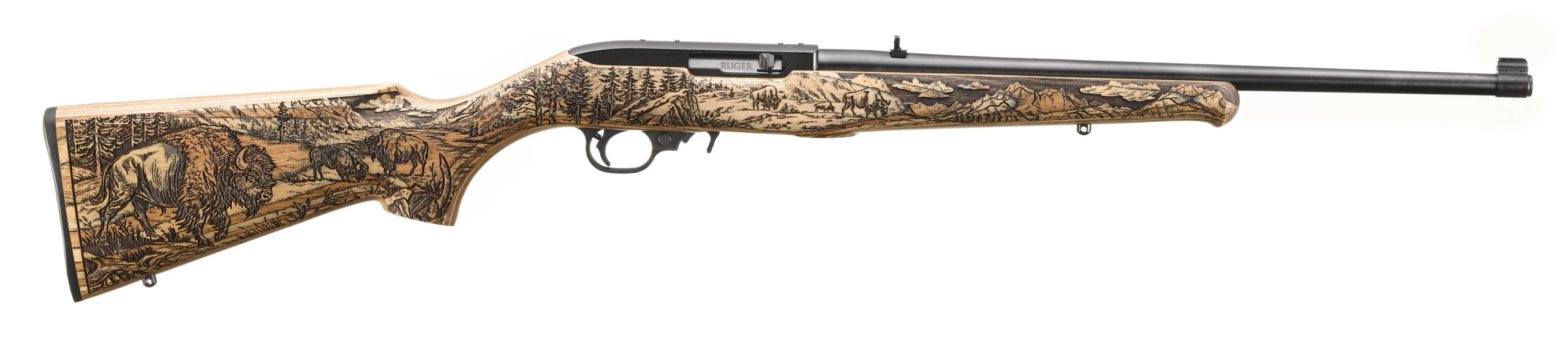 RUGER 10/22 BISON 22LR BL/WD 18.5