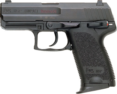 HK USP9 COMPACT V1 DA/SA 9MM - 3.58" BBL 2-13RD BLACK