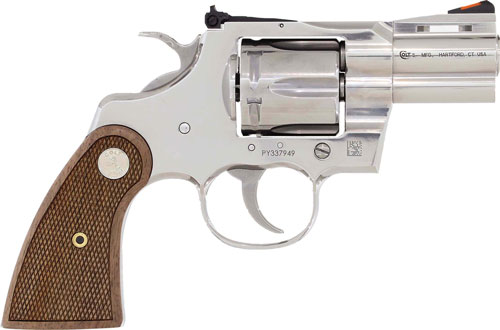 COLT PYTHON 357MAG 2.5" 6RD - STAINLESS WALNUT MEDALLION GRP - Image 2