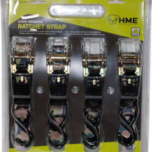 HME RATCHET STRAP 1"X8' - CAMO STRAP 4PK