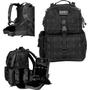 GPS TACTICAL RANGE BACKPACK - W/WAIST STRAP BLACK NYLON
