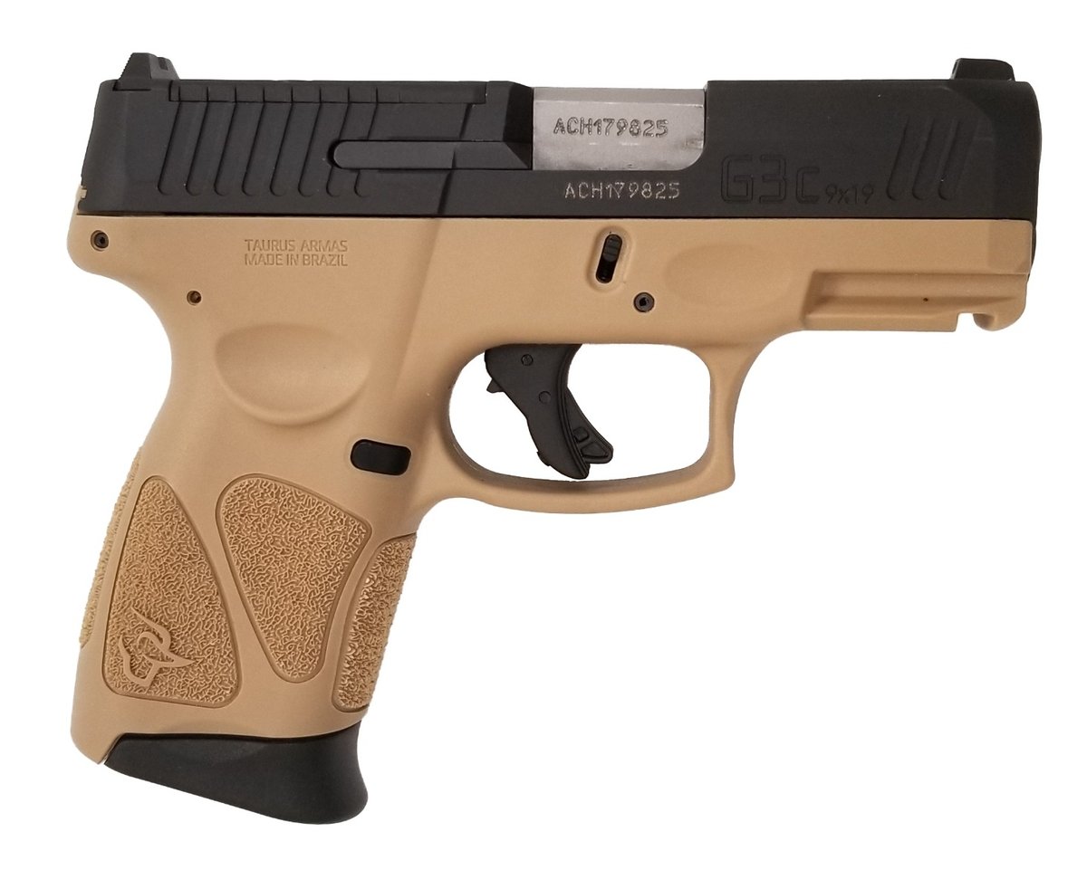 Taurus G3C T.O.R.O. Compact Pistol - Tan / Black | 9mm | 3.2" Barrel | 12rd