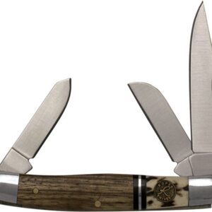 ABKT ROPER SERIES LAREDO STAG - STOCKMAN 3-BLADE WOOD HANDLES