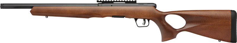 SAVAGE B17 TIMBER THUMBHOLE - 17HMR 18" 10RD BLUED/WOOD - Image 2