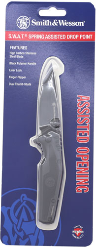 S&W KNIFE S.W.A.T SPRING ASST - 3" BLACK/BLACK LINER LOCK - Image 3