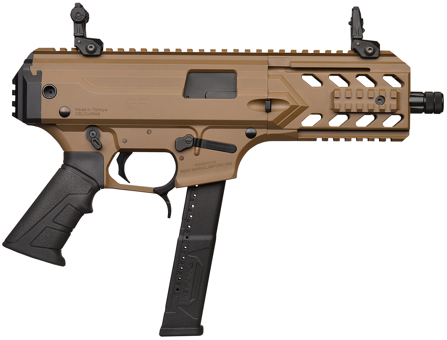 GFORCE ARMS BLADE PISTOL 9X19MM 6" FDE